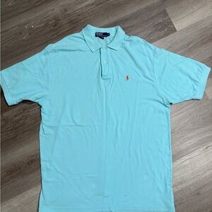 Ralph Lauren Men's Aqua Polo Shirt